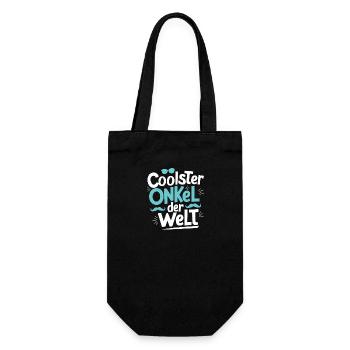 Coolster Onkel Welt Junge T-Shirt Familie Liebe - Geschenkbeutel für Flaschen - Schwarz - Vorne