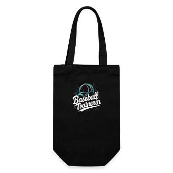 Baseball-Trainerin Coach Inspiration Anerkennung - Geschenkbeutel für Flaschen - Schwarz - Vorne