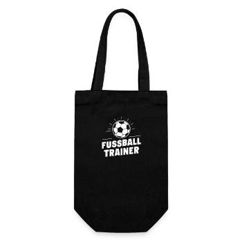 Fußballtrainer Ball Coach Training Spiel Hilfe - Geschenkbeutel für Flaschen - Schwarz - Vorne