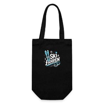 Skifahrer-Junge Winter Abenteuer Piste Fun - Geschenkbeutel für Flaschen - Schwarz - Vorne