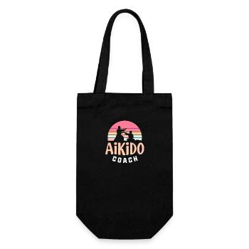 Aikido Coach - Geschenkbeutel für Flaschen - Schwarz - Vorne