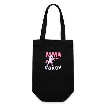 MMA-Einhorn Martial-Arts-Coach - Geschenkbeutel für Flaschen - Schwarz - Vorne