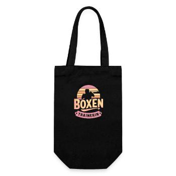 Boxen-Trainerin - Geschenkbeutel für Flaschen - Schwarz - Vorne