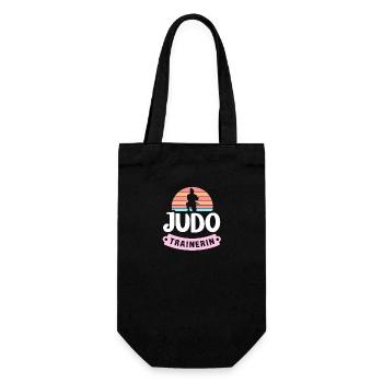 Judo-Trainerin Shirt Kampfsport Lehrerin Matte - Geschenkbeutel für Flaschen - Schwarz - Vorne