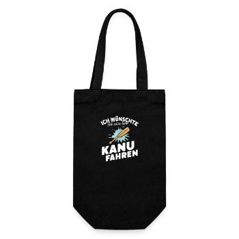 Kanufahren Wunsch Outdoor Abenteuer Geschenk - Geschenkbeutel für Flaschen - Schwarz - Vorne