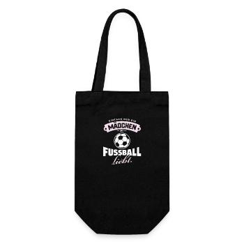 Mädchen Fußball Retro Liebe Fanartikel Geschenk - Geschenkbeutel für Flaschen - Schwarz - Vorne