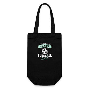 Retro-Fußball Junge Fan Artikel Vintage Spiel - Geschenkbeutel für Flaschen - Schwarz - Vorne