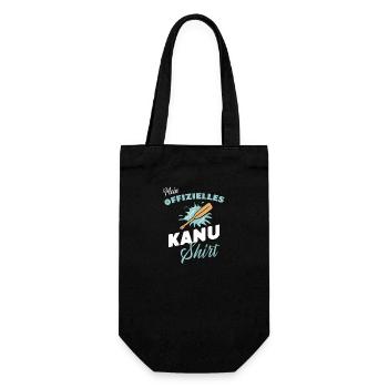 Kanu-Shirt Paddler Kajak Abenteuer Geschenk - Geschenkbeutel für Flaschen - Schwarz - Vorne