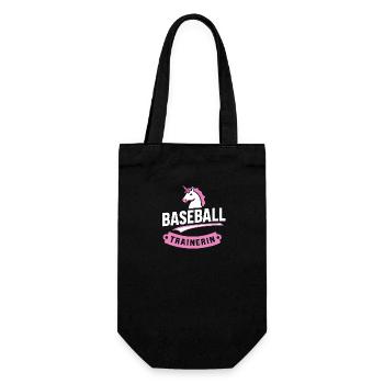 Baseball-Einhorn-Trainerin T-Shirt Fanartikel - Geschenkbeutel für Flaschen - Schwarz - Vorne
