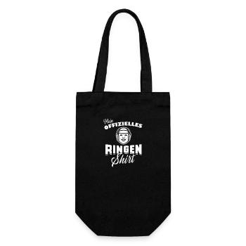 Ring-Shirt Kampfsport Wrestling Geschenk Fans - Geschenkbeutel für Flaschen - Schwarz - Vorne