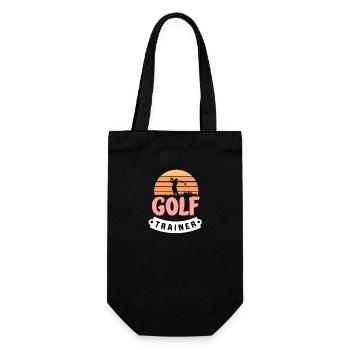 Golf-Trainer Motiv Perfekt für Spieler Coach - Geschenkbeutel für Flaschen - Schwarz - Vorne
