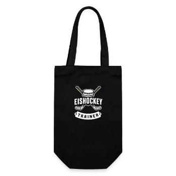 Eishockey-Coach Training Tipps Geschenk - Geschenkbeutel für Flaschen - Schwarz - Vorne