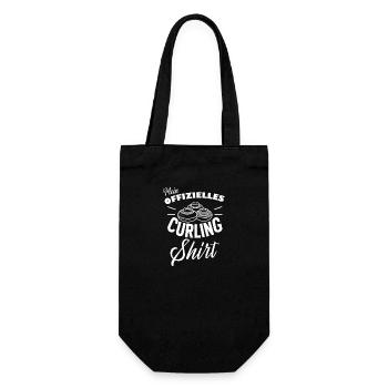 Curling-Shirt Offiziell Fan Ausrüstung Eis Sport - Geschenkbeutel für Flaschen - Schwarz - Vorne