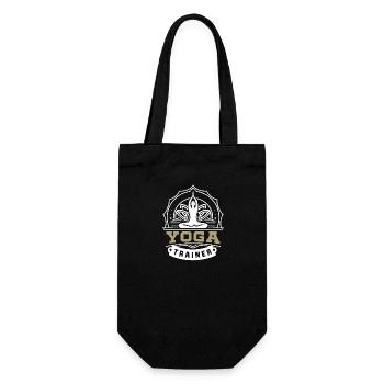 Yoga-Trainer Inspiration Zen Balance Ruhe Kraft - Geschenkbeutel für Flaschen - Schwarz - Vorne