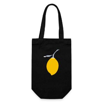 Simple & Fine: your fresh lemon bag! - Gift Bag for Bottles - black - Front