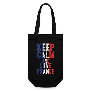 keep calm and love france - Sac à bouteille - noir - Devant