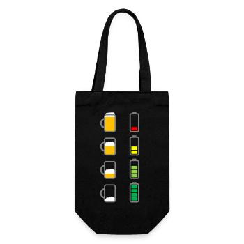 Recharge beer battery - Gift Bag for Bottles - black - Front