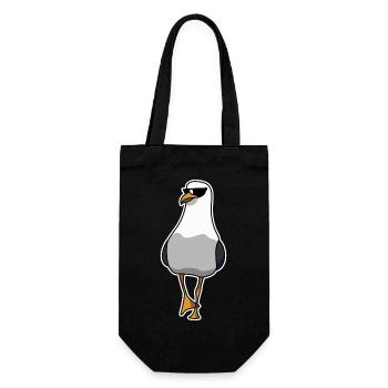 Une mouette cool va au nord de l'Allemagne - Sac à bouteille - noir - Devant