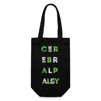 cerebral palsy - Gift Bag for Bottles - black - Front