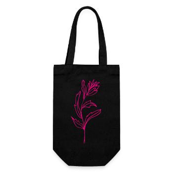 Florist Flower Plant Nature Gardener - Gift Bag for Bottles - black - Front