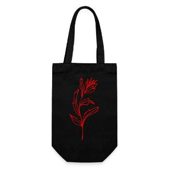Florist Flower Plant Nature Gardener - Gift Bag for Bottles - black - Front