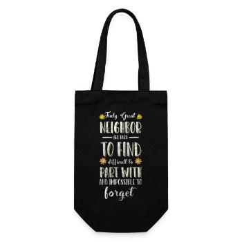 Neighbors Friendship - Gift Bag for Bottles - black - Front