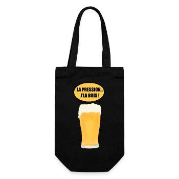 La pression… J’la bois ! - Sac à bouteille - noir - Devant