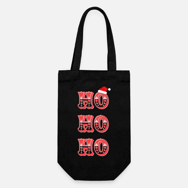 Ho Ho Ho - Gift Bag for Bottles - black
