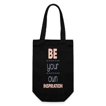 Be your own Inspiration - Gift Bag for Bottles - black - Front