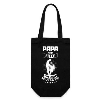 Papa et Fille Un Lien Pour la Vie Père et fille - Sac à bouteille - noir - Devant