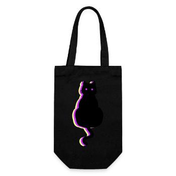 Glow Cat Pink - Gift Bag for Bottles - black - Front