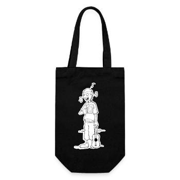 Singing Guitarist - Gift Bag for Bottles - black - Front