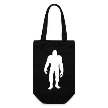 Bigfoot Silhouette minimalistisch Märchen - Geschenkbeutel für Flaschen - Schwarz - Vorne