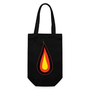 Germany Flame - Black Red Gold Design - Gift Bag for Bottles - black - Front
