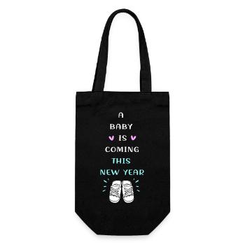 Gender Reveal New Year's Eve New Year New Year - Gift Bag for Bottles - black - Front