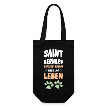 Saint Bernard Love and Life - Gift Bag for Bottles - black - Front