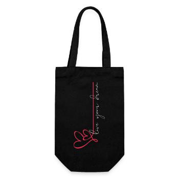Live your dream - Gift Bag for Bottles - black - Front