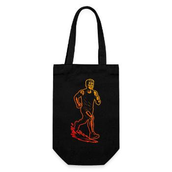 Running motif for real lovers - Gift Bag for Bottles - black - Front