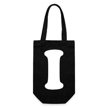 Large I Style Print | Point I | I Logo - Gift Bag for Bottles - black - Front