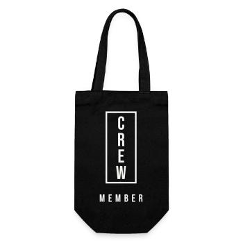 Crew Member Vertical Typo Team Staff Event Design - Gift Bag for Bottles - black - Front