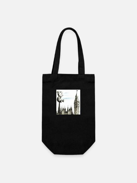 Big Ben's Zeitwächter Maus - Geschenkbeutel für Flaschen - Schwarz