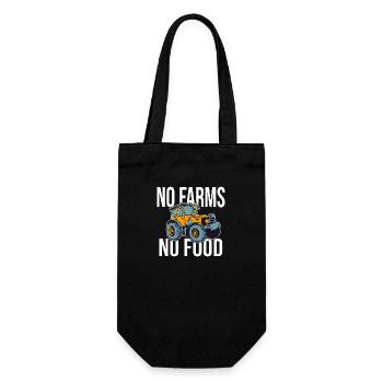 no farms no food - Gift Bag for Bottles - black - Front