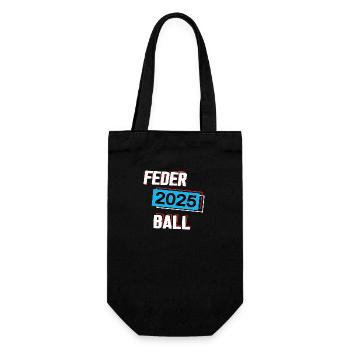 Federball 2025 Federballer Federballspieler Spiel - Geschenkbeutel für Flaschen - Schwarz - Vorne