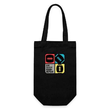 Rugby Rugby Player Rugby Season Rugbytime - Gift Bag for Bottles - black - Front