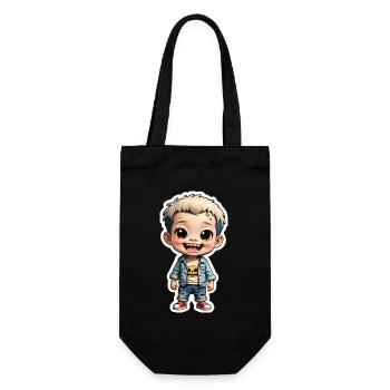 Halloween - cute kids zombie - Gift Bag for Bottles - black - Front