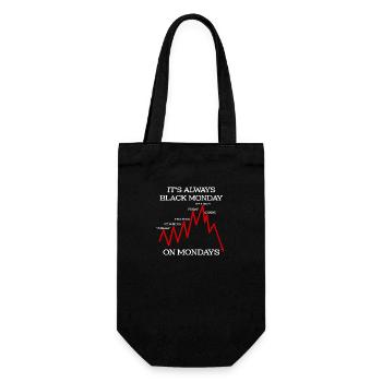 Lustiger Black Monday Hate Mondays Finanzieller Humor - Geschenkbeutel für Flaschen - Schwarz - Vorne