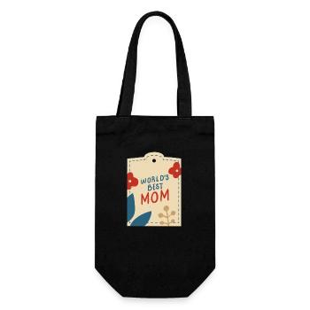 Best mom 11 - Geschenkbeutel für Flaschen - Schwarz - Vorne
