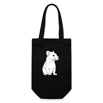 Playful ferret - Gift Bag for Bottles - black - Front