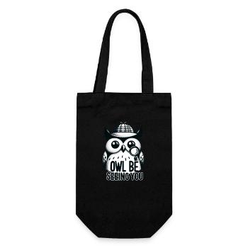 Hibou qui vous voit - Sac à bouteille - noir - Devant
