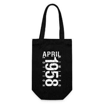 Avril 1958 Avril cadeau anniversaire 1958 - Sac à bouteille - noir - Devant